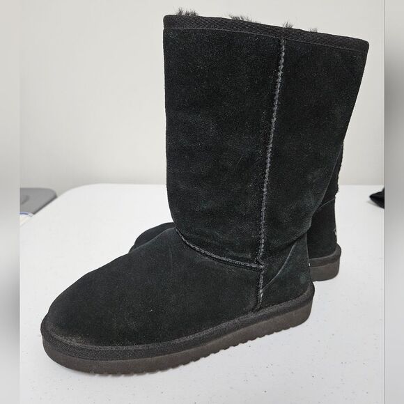 Koolaburra Boots By UGG Women's Sz 6 Black Tall Winter Boots #1017089 GUC - Picture 1 of 7